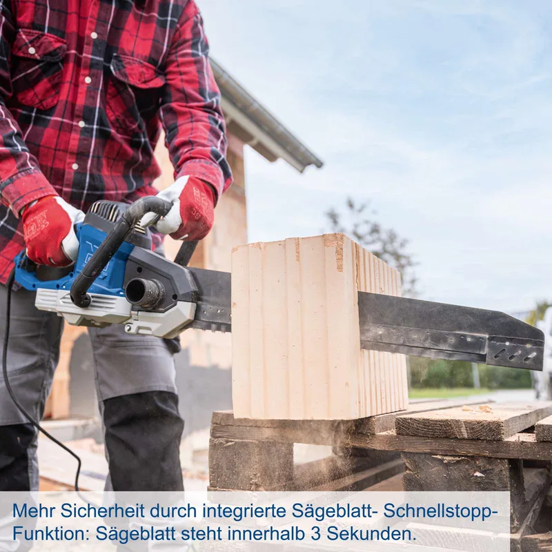 Elektro Universalsäge AZE430 Scheppach - 1500W | 43cm Schnittlänge 40mm Hub | 55cm Schwertlänge | Ziegelsäge | Holz | 4m Kabel by Scheppach – product image 2 of 5
