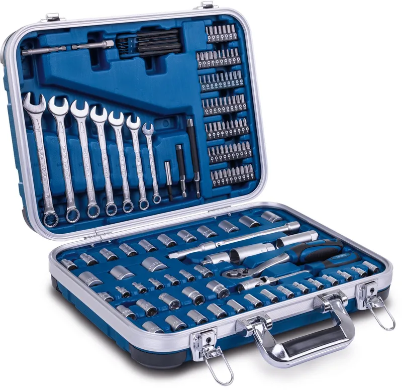 Gereedschapskoffer TB170 - 135-delig - Gevulde Gereedschapskist - Gereedschapset in Koffer - Chroom-Vanadiumstaal de Scheppach, Bleu – image du produit 1 sur 5