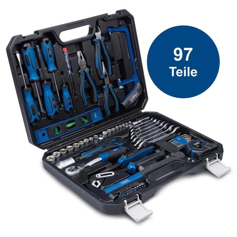 Werkzeugkoffer WZK120 Scheppach - 96-tlg. CV Werkzeugset | gefüllt von Scheppach, Schwarz – Produktbild 5 von 5