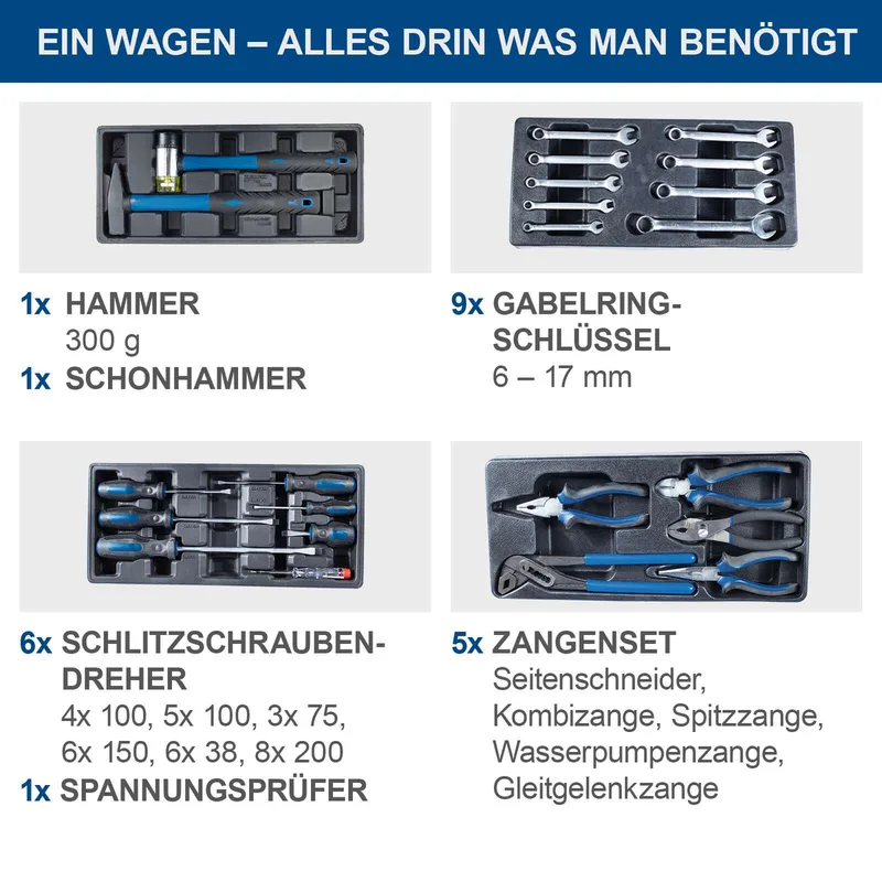 Gereedschapswagen TW1100 71-delig by Scheppach, Neutraal – product image 4 of 5