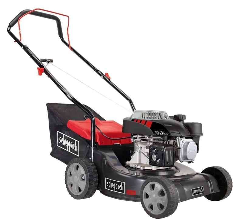 Grasmaaier Benzine MP132-40 - 40cm maaibreedte - 4-takt - 131cc - 3,3pk - In 3 maaihoogtes instelbaar: 30-66mm - Voor tuinen tot 600m² - met 35L opvangbak von Scheppach – Produktbild