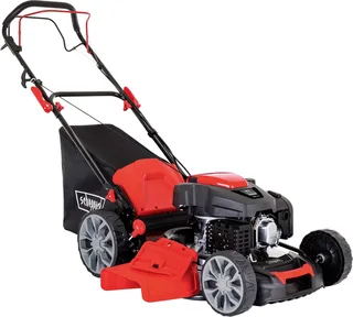 Grasmaaier Benzine MS225-56 - Zelfrijdend - Mulchfunctie - 56cm maaibreedte - 4-takt - 224cc - 6pk - Voor tuinen tot 2200m² - met 65L opvangbak by Scheppach – product image 1 of 5