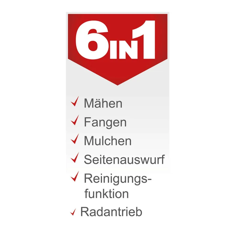 Grasmaaier Benzine MS225-56 - Zelfrijdend - Mulchfunctie - 56cm maaibreedte - 4-takt - 224cc - 6pk - Voor tuinen tot 2200m² - met 65L opvangbak by Scheppach – product image 3 of 5