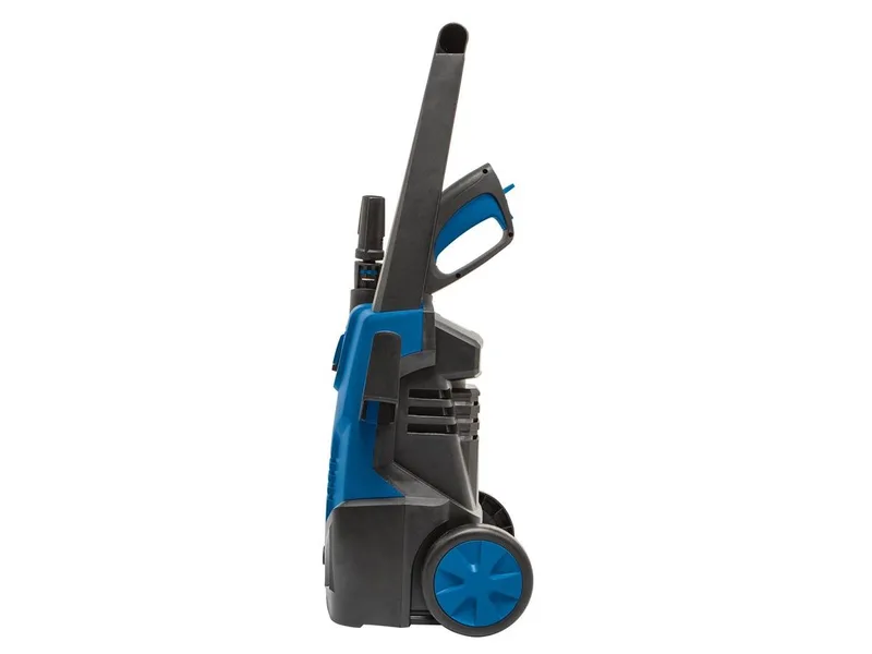 Hochdruckreiniger HCE1650, Druck max: 135 bar, 1600 W, Fördermenge max: 408 l/h, (Set, 10 tlg), Inklusive großem Zubehörpaket von Scheppach, Blau, Schwarz – Produktbild 4 von 5