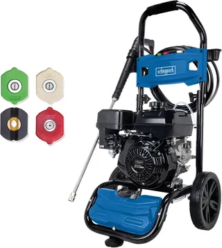 Hogedrukreiniger Benzine HCP5000 - 4300W - 241 bar - 570 l/h - Met 9,2m slang & verschillende klik-nozzles van 0° tot 40° von Scheppach – Produktbild 1 von 5