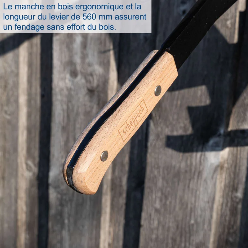 Houtklover voor aanmaakhout - 220 mm mes lengte - Wandklover - Muurmodel houtkliever de Scheppach – image du produit 5 sur 5