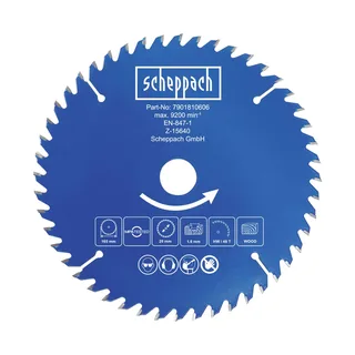 HW Kreissägeblatt Scheppach - Ø165 x 20 x 1 x 1,6 mm | 48 Zähne by Scheppach – product image 1 of 5