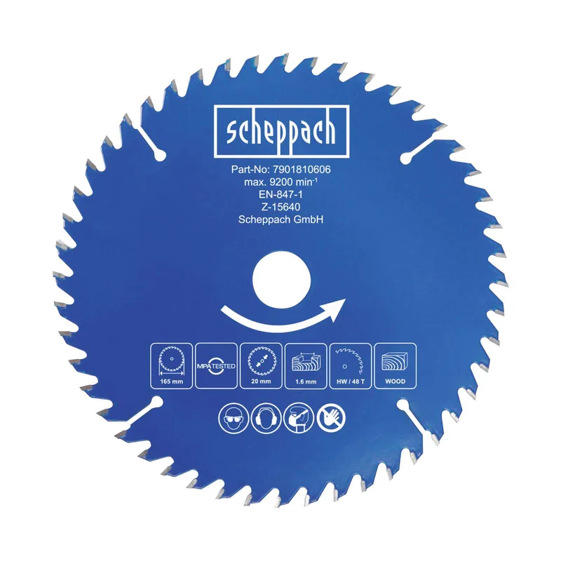 HW Kreissägeblatt Scheppach - Ø165 x 20 x 1 x 1,6 mm | 48 Zähne by Scheppach – product image 1 of 5