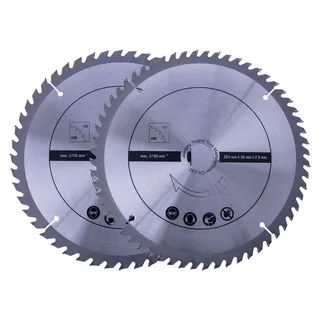 HW Kreissägeblatt-Set Scheppach (2-teilig) - Ø 254 x 30 x 2,8 x 1,6 | 48 / 60 Zähne von Scheppach – Produktbild 1 von 5