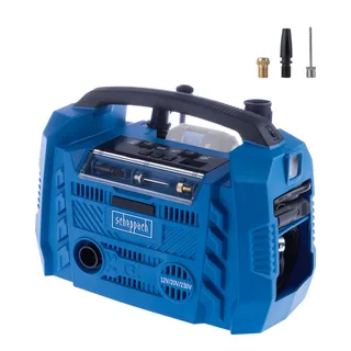 Hybrid-Kompressor Airforce 6 Scheppach - 10,3bar | ölfrei | 2 USB-Anschlüsse | 3 Antriebsarten de Scheppach – image du produit 1 sur 5