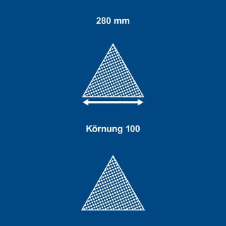 K100 Driehoek Schuurpapier (10 stuks) van Scheppach – productafbeelding 2 van 5