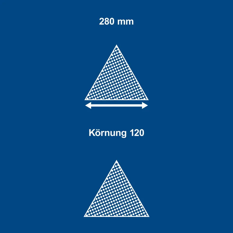 K120 Driehoek Schuurpapier (10 stuks) van Scheppach – productafbeelding 2 van 5