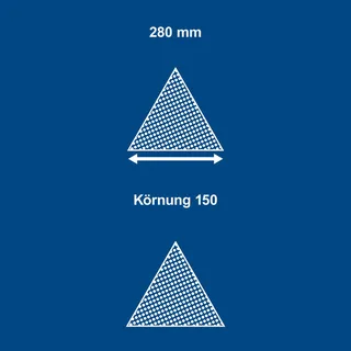 K150 Driehoek Schuurpapier (10 stuks) van Scheppach – productafbeelding 2 van 5