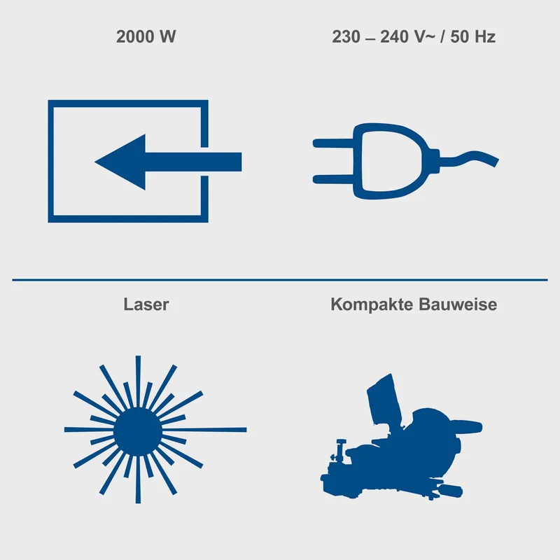 Kap- en trekzaag HM216 - 2000W | 216mm | Laser | 2 zaagbladen by Scheppach – product image 5 of 5