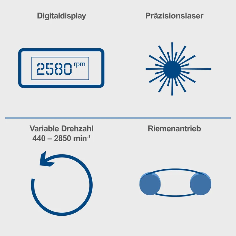 Kolomboormachine DP19Vario - 550W - Traploos instelbaar van 440 tot 2580r/min - Tafelboormachine met laser - Kantelbare tafel von Scheppach – Produktbild 5 von 5