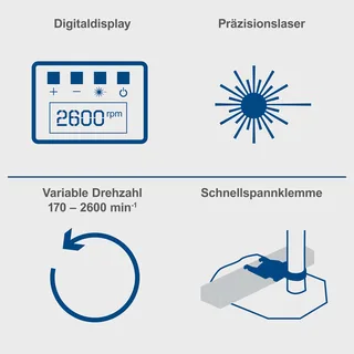 Kolomboormachine DP60 - 710W - Max. boordiepte 100mm - Tafelboormachine met laser, LED & digitaal display by Scheppach – product image 4 of 5
