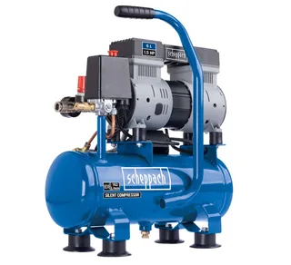 Kompressor HC08Si Scheppach - 1,5 PS | 162 l/min Ansaugleistung | 6 L | 8 Bar | ölfrei de Scheppach – image du produit 1 sur 5