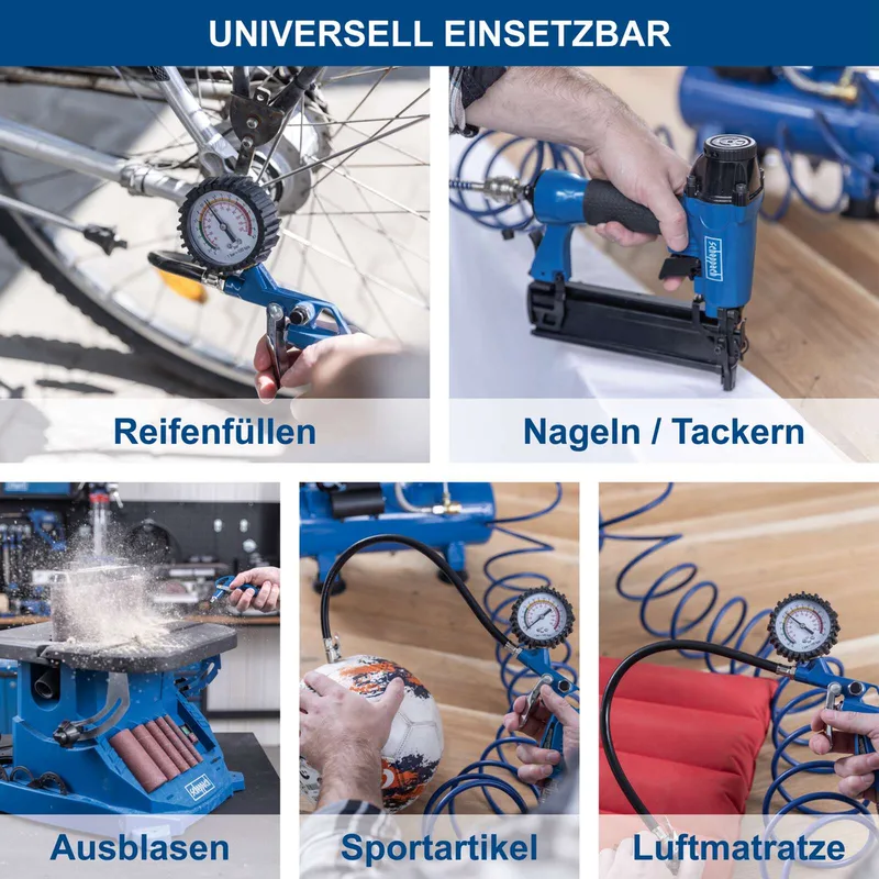 Kompressor HC08Si Scheppach - 1,5 PS | 162 l/min Ansaugleistung | 6 L | 8 Bar | ölfrei de Scheppach – image du produit 3 sur 5