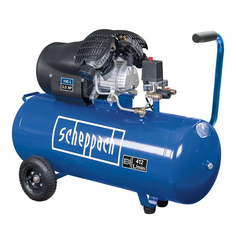 Kompressor HC120DC Scheppach - 10 bar I 100 Liter | 3PS | 412 L/min | Doppelzylinder | ölgeschmiert de Scheppach – image du produit 1 sur 5