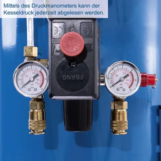 Kompressor HC120DC Scheppach - 10 bar I 100 Liter | 3PS | 412 L/min | Doppelzylinder | ölgeschmiert de Scheppach – image du produit 5 sur 5
