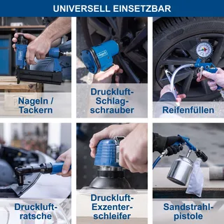 Kompressor HC120DC Scheppach - 10 bar I 100 Liter | 3PS | 412 L/min | Doppelzylinder | ölgeschmiert de Scheppach – image du produit 3 sur 5