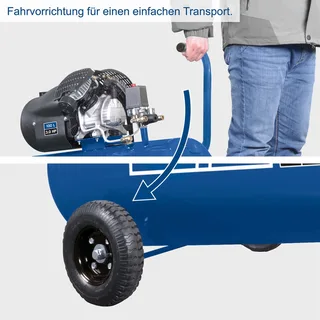 Kompressor HC120DC Scheppach - 10 bar I 100 Liter | 3PS | 412 L/min | Doppelzylinder | ölgeschmiert de Scheppach – image du produit 4 sur 5