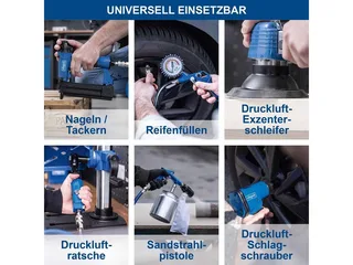 Kompressor HC53DC, 2200 W, max. 10 bar, 50 l, hohe Luftleistung von 412 l/min von Scheppach – Produktbild 3 von 5