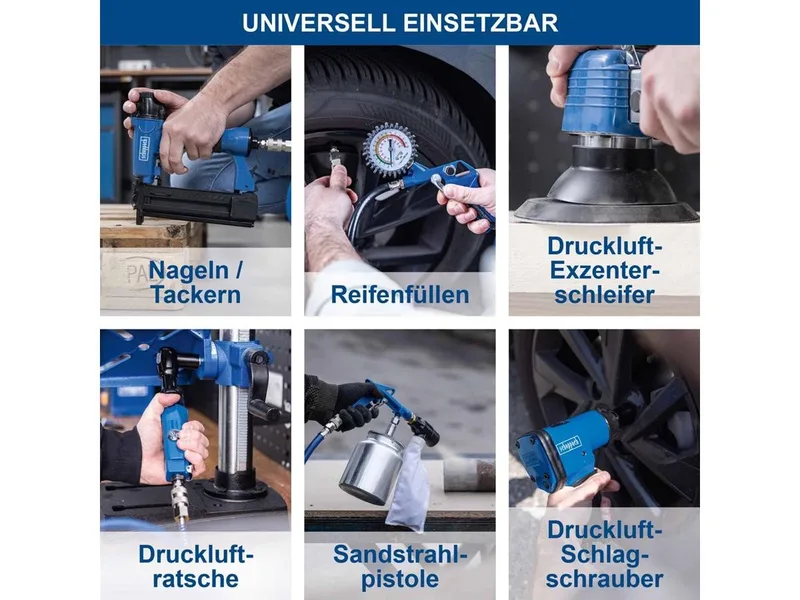 Kompressor HC53DC, 2200 W, max. 10 bar, 50 l, hohe Luftleistung von 412 l/min von Scheppach – Produktbild 3 von 5