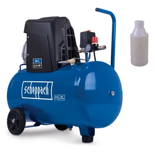 Kompressor HC63 Scheppach - 1500W | 220L/min Ansaugleistung | 50L Kessel | 10bar Arbeitsdruck | ölgeschmiert | Transportgriff by Scheppach – product image 1 of 5