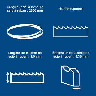 Lintzaagblad 2360x4,5x0,36 mm 14TPI de Scheppach – image du produit 4 sur 5