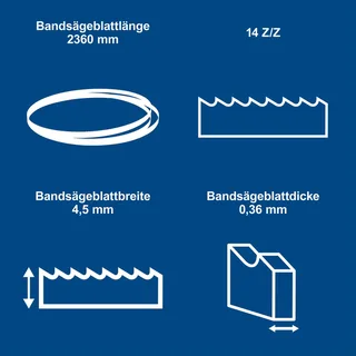 Lintzaagblad 2360x4,5x0,36 mm 14TPI de Scheppach – image du produit 2 sur 5