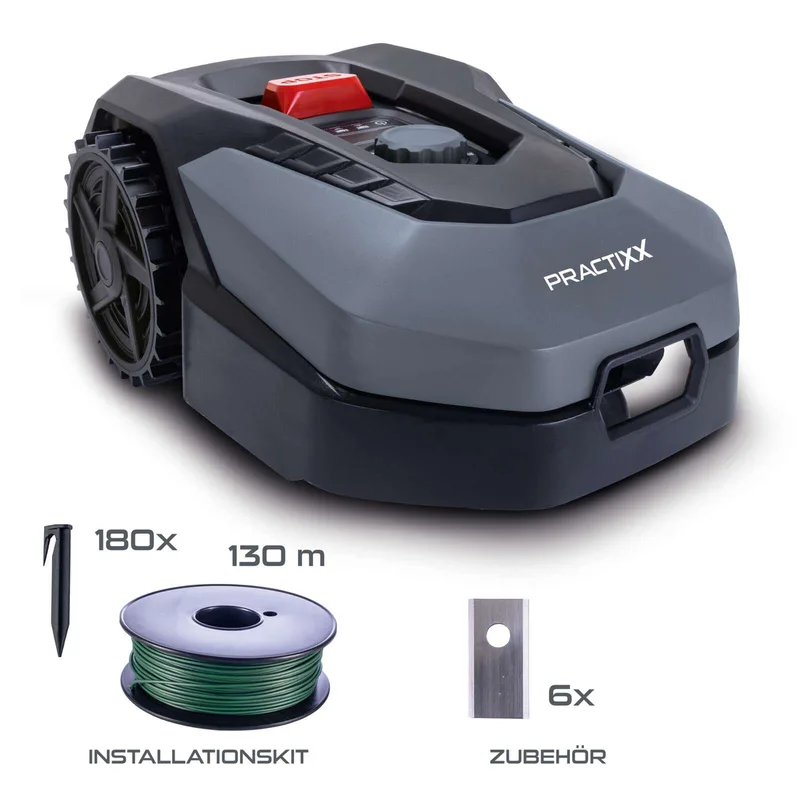 Mähroboter PX-RRM-600Wi Practixx - 600 qm² | 18cm Schnittbreite | 20-60 mm Schnitthöhe | Regensensor von Scheppach – Produktbild 2 von 5