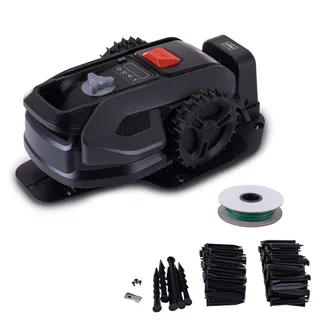 Mähroboter RRMA300 Scheppach Black - 16cm Schnittbreite | 20-50mm Schnitthöhe | 300m² Flächenleistung | Regensensor | 25% Steigung von Scheppach – Produktbild 1 von 5
