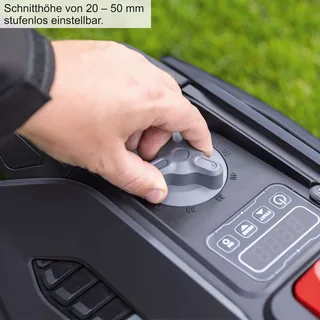 Mähroboter RRMA300 Scheppach Black - 16cm Schnittbreite | 20-50mm Schnitthöhe | 300m² Flächenleistung | Regensensor | 25% Steigung von Scheppach – Produktbild 4 von 5