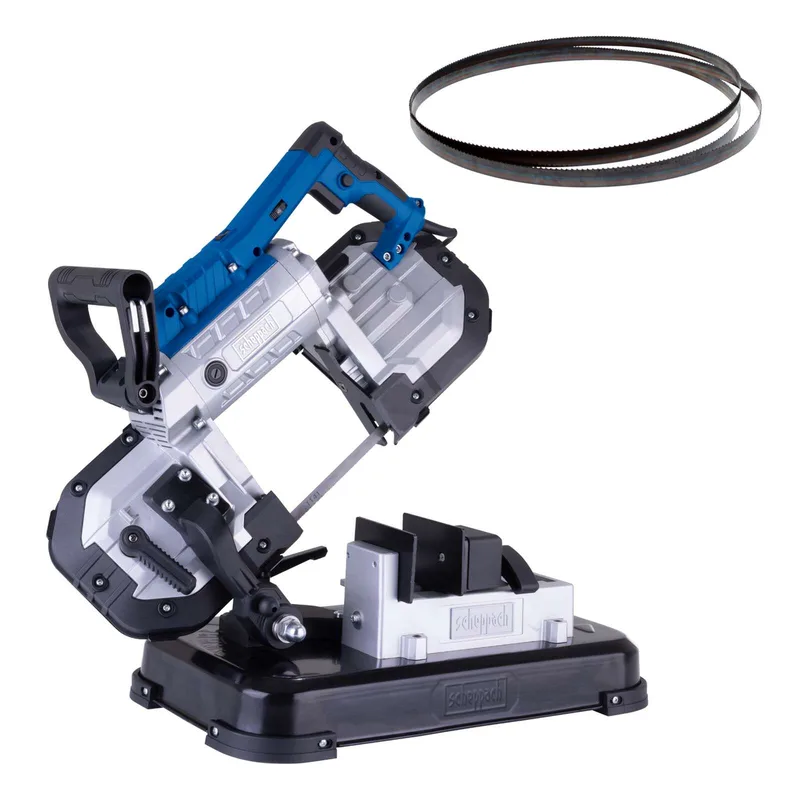 Metallbandsäge MBS1200 Scheppach - 1200W | 127mm Schnitthöhe | Vario-Speed | LED-Arbeitslampe | inkl. 2. Sägebänder 10Z / 14Z by Scheppach – product image 1 of 5