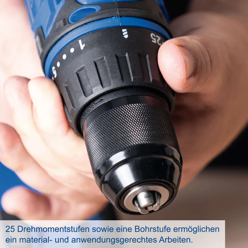 Mobile Werkstatt C-CDTB74/1-X Scheppach - 20V | Akku Schlagbohrschrauber | 50Nm Drehmoment | inkl. 2Ah Akku + Ladegerät by Scheppach – product image 4 of 5