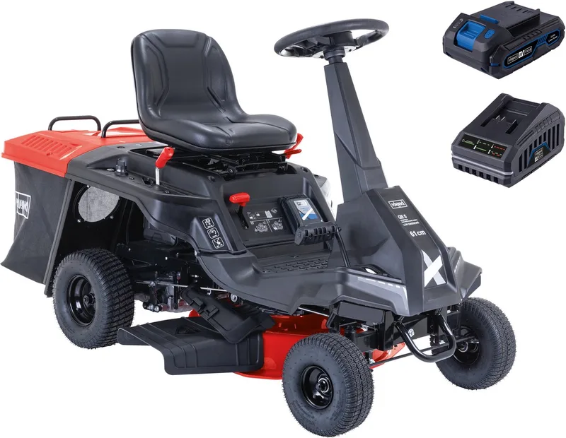 MR230-61 Hybride Zitmaaier – 224cc 6 PK – 61 cm Maaibreedte – Voor Gazons tot 2600 m² – Incl. Accu en Oplader de Scheppach – image du produit 1 sur 5
