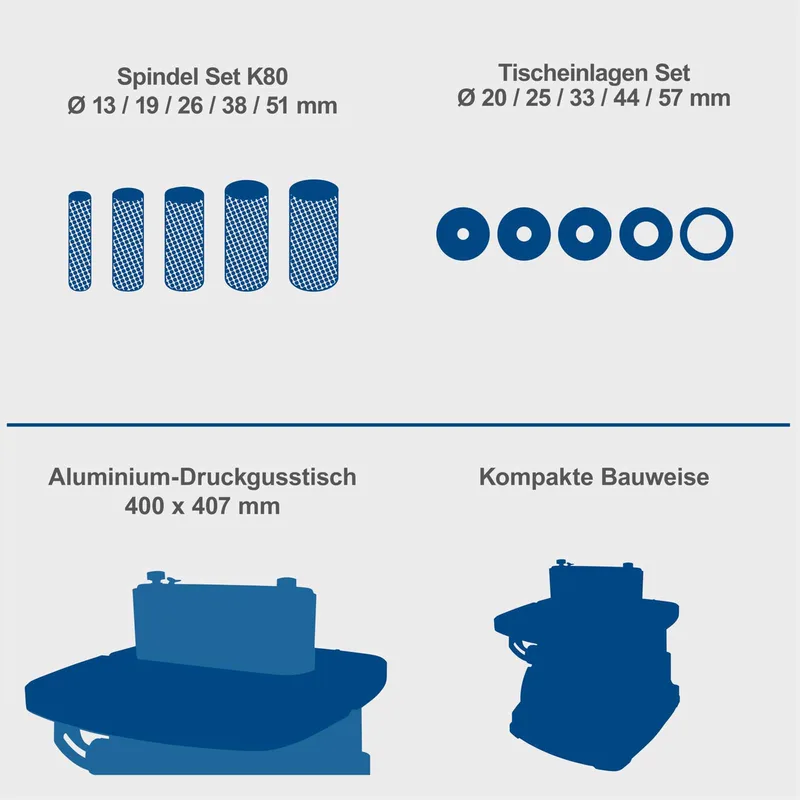 Oszillierender Kanten-, Band- und Spindelschleifer OSM600 Scheppach - 230V 450W | 610x100mm Schleifband | 16mm Oszillationshub | 90mm Schleifhöhe van Scheppach – productafbeelding 2 van 5