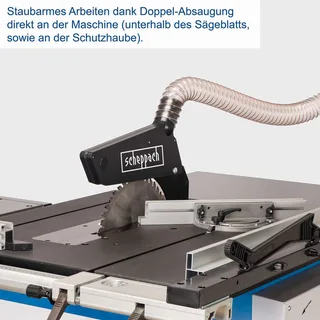 Präzisionstischkreissäge Precisa 6.0 Scheppach - 400V | 4800W | 390mm Schnittbreite & 1100mm Schnittbreite | Ø315mm Sägeblatt | inkl. Vorritzer by Scheppach – product image 2 of 5