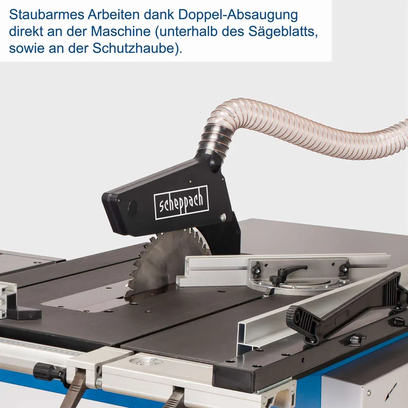 Präzisionstischkreissäge Precisa 6.0 Scheppach - 400V | 4800W | 390mm Schnittbreite & 1100mm Schnittbreite | Ø315mm Sägeblatt | inkl. Vorritzer by Scheppach – product image 2 of 5
