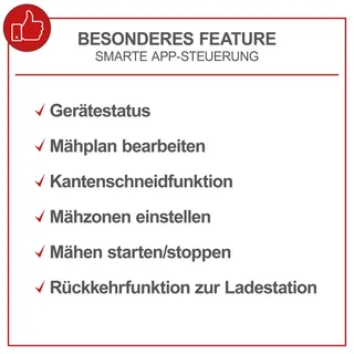 RoboCut XL600 Robotgrasmaaier – Robotmaaier - Geschikt voor 600 m² – 18 cm Maaibreedte – WiFi & Bluetooth – Regensensor – Inclusief Laadstation von Scheppach – Produktbild 3 von 5