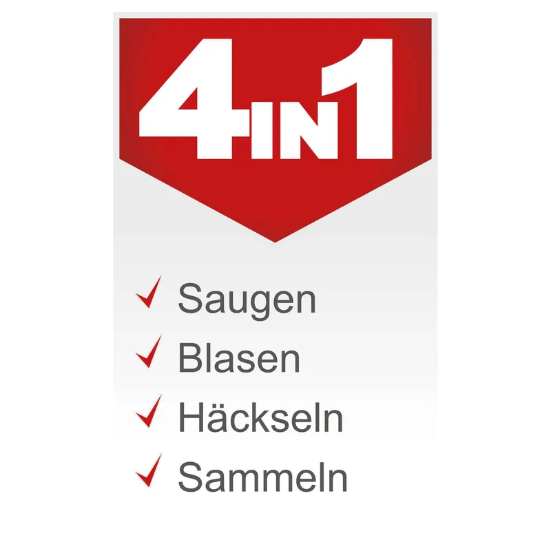 Scheppach 3-in-1 Benzine Bladblazer LBH2600P - 25.4cc - 700W - 1,0PK - Bladzuiger, Bladblazer & Versnipperen - Blaassnelheid 268 km/u - 678 m³/u - 50L opvangzak von Scheppach – Produktbild 3 von 5