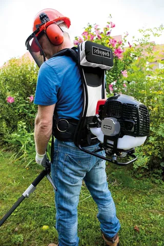 Scheppach 4-in-1 Benzine Multitool MFH5300-4BP - Rugdrager - 51,7cc - 2-takt - 1.3kW/1.8 PK - tankinhoud 0.96 L von Scheppach – Produktbild 1 von 5