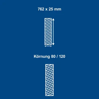 Schleifband Set Scheppach - 2teilig | 762x25 mm | K80 und K120 by Scheppach – product image 2 of 5
