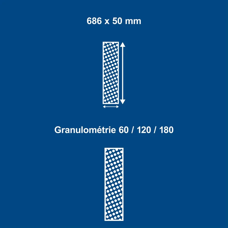 Schleifband Set Scheppach - 9teilig | L 686 x B 50 mm | K 60/120/180 de Scheppach – image du produit 4 sur 5