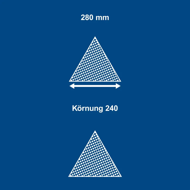 Schleifpapier-Dreieckig K=240 Satz=10 Stück von Scheppach – Produktbild 2 von 5