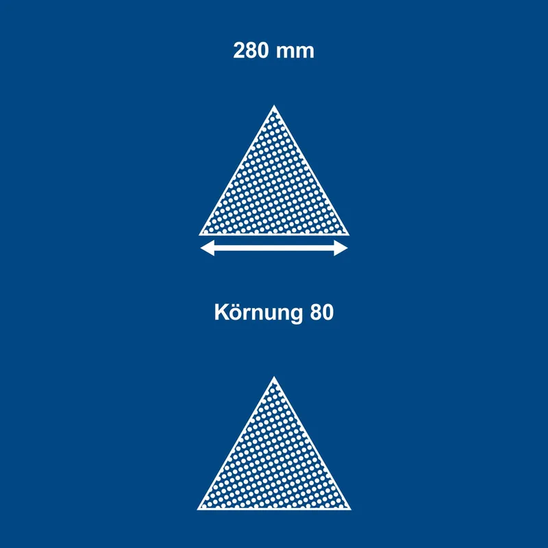 Schleifpapier-Dreieckig K=80 Satz=10 Stück de Scheppach – image du produit 2 sur 5