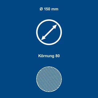 Schleifpapier Set Scheppach - Ø 150 mm | K 80 von Scheppach – Produktbild 2 von 5