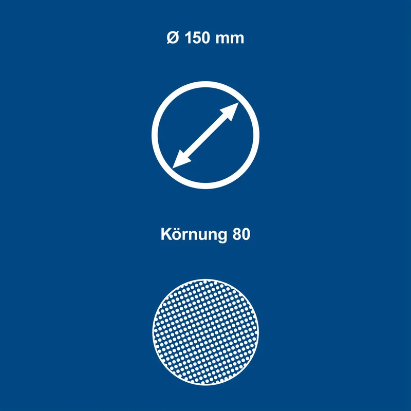 Schleifpapier Set Scheppach - Ø 150 mm | K 80 von Scheppach – Produktbild 2 von 5