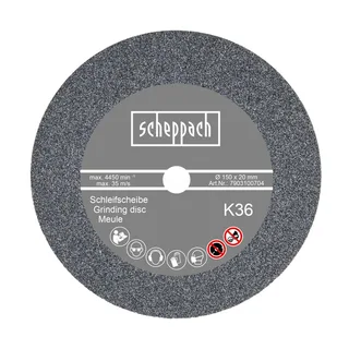 Schleifscheibe Ø 150 x 20 x 12,7 mm K 36 von Scheppach – Produktbild 1 von 2
